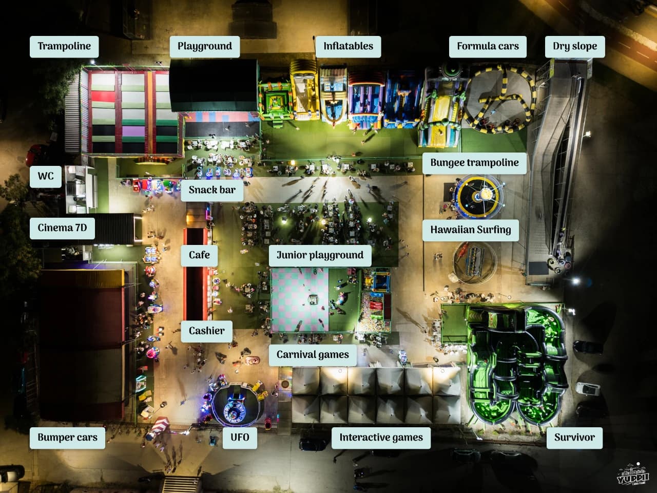 Yuppii Luna Park map